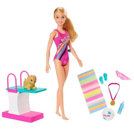 Mattel Barbie Plavkyně s pejskem