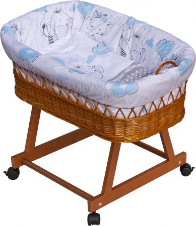 Proutěný košík na miminko Scarlett Gusto - modrá SC-2099