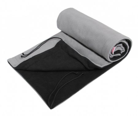 Emitex Nepadací deka z fleece 70x100 cm, černá + šedá