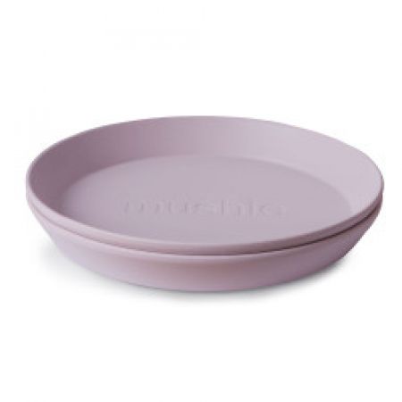 Mushie kulatý talíř 2ks Soft Lilac