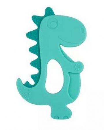 Silikonové kousátko Canpol Babies Dino, zelené/modré