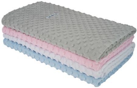 ESITO (handmade) Dětská deka dvojitá MINKY jednobarevná - bílá / 75 x 100 cm Barva: Růžová, Velikost: 75 x 100 cm ESDEKLUXDPMNKRUZ