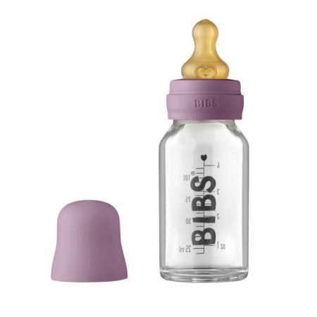 BIBS Baby Bottle skleněná láhev 110ml-Mauve