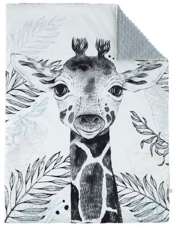ESITO (handmade) Luxusní deka MINKY Žirafa - šedá / 73 x 98 cm Barva: šedá, Velikost: 73 x 98 cm ESDEKLUXDPMNKZIR