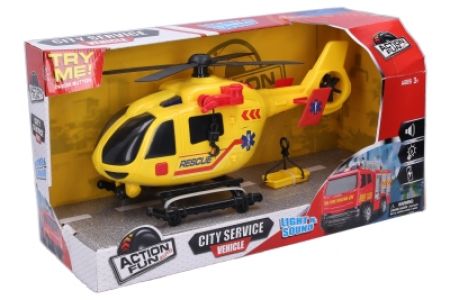 Vrtulník záchranáři 31 cm s navijákem - II.jakost