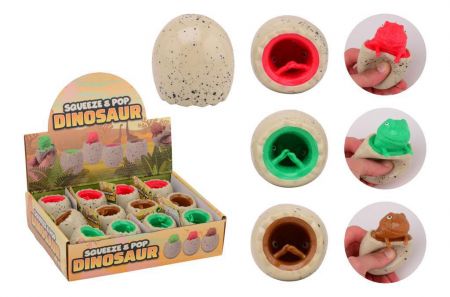 Johntoy Vejce s dinosaurem Squeeze & Pop