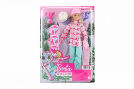 Barbie Zimní sporty - snowboardistka HCN32 DS69532335