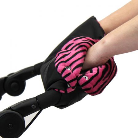 Babyrenka zateplení rukojeti Simple černá Tygr růžový