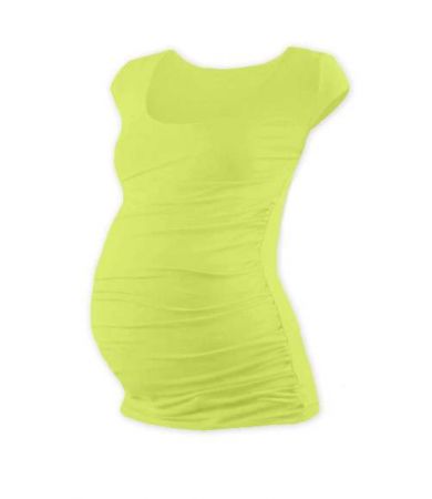 Těhotenské tričko, mini rukáv, světle zelená L/XL