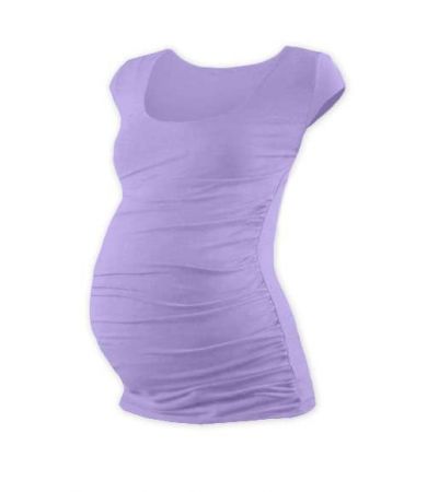 Těhotenské tričko, mini rukáv, levandulová M/L