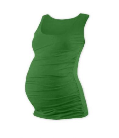 Těhotenské tričko bez rukávů, tmavě zelená L/XL