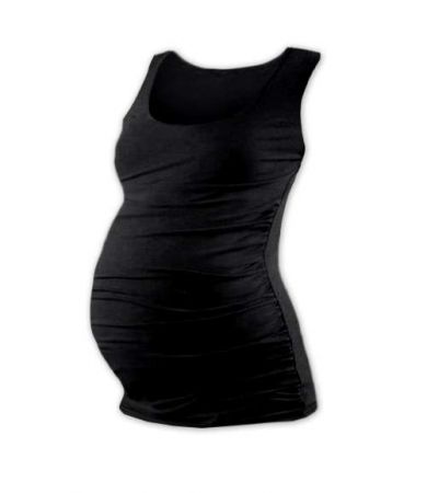 Těhotenské tričko bez rukávů, černá L/XL
