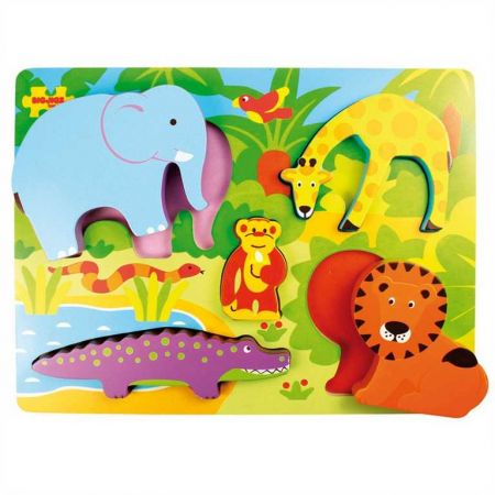 Bigjigs Toys Dřevěné vkládací puzzle Safari DS11361176