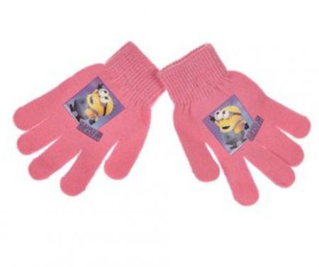 Dětské rukavice Minions lososové