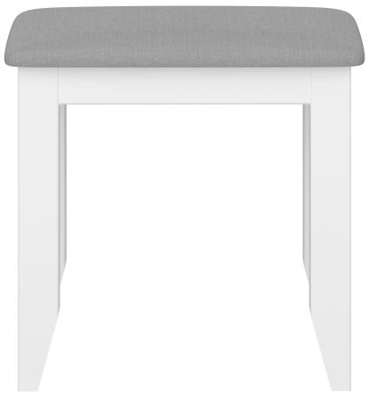 Polstrovaná stolička bílá Haston 527 výška 45 cm