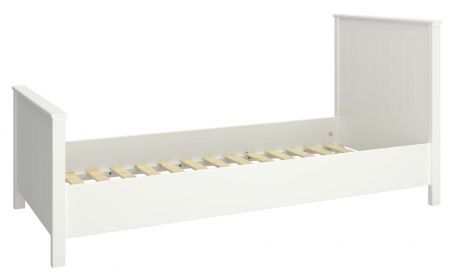 Jednolůžková postel Stockholm 649 s roštem bílá 90 x 200 cm