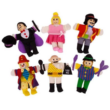 Bigjigs Toys Prstoví maňásci sada Cirkusoví baviči - poškozený obal DS19783425