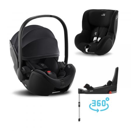 Autosedačka set Baby-Safe 5Z+Flex Base 5Z+Autosedačka Dualfix 3 i-Size, Galaxy Black (Galaxy Black)
