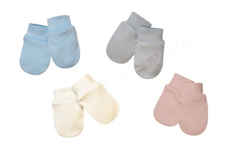 Baby Service Bavlněné rukavičky pro novorozence úplet Vel. 1 Šedé