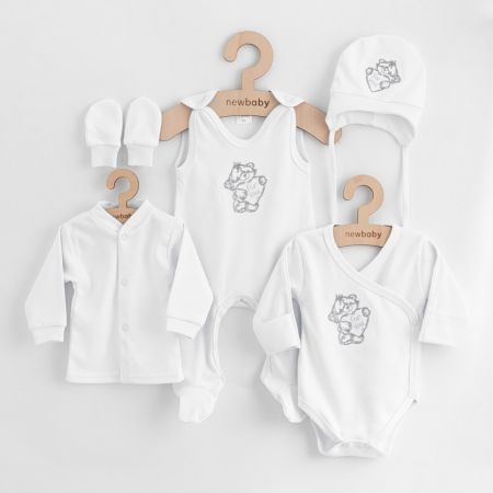 NEW BABY 5-dílná kojenecká soupravička do porodnice New Baby Classic bílá
