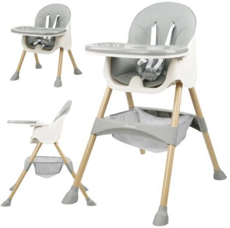Primabobo Uno jídelní židlička šedá