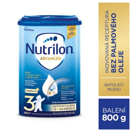 NUTRILON NUTRILON 3 Vanilla batolecí mléko 800 g, 12+