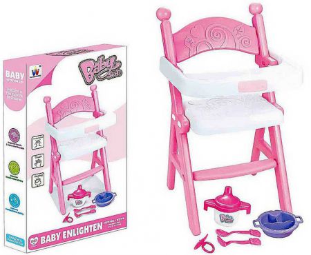 Židlička jídelní kojenecký set s doplňky pro panenku miminko DS47153924