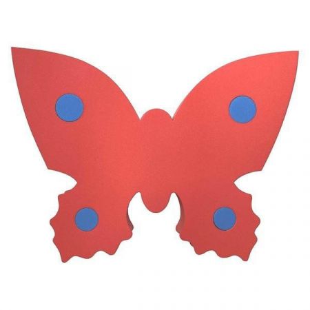 MATUŠKA-DENA s.r.o. Pěnová dekorace motýl 2,5 mm 390 x 300 x 2,5 Červená