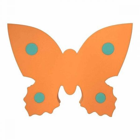 MATUŠKA-DENA s.r.o. Pěnová dekorace motýl 2,5 mm 390 x 300 x 2,5 Oranžová