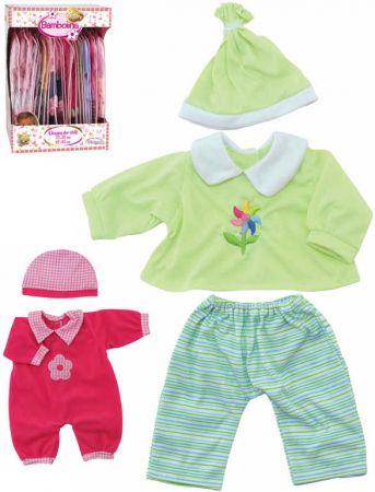 Obleček náhradní pro panenku miminko Bambolina 33-36cm různé druhy v sáčku DS11347720