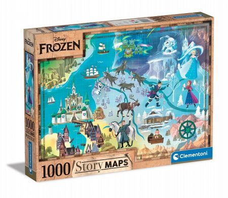 Puzzle 1000 dílků Disney Mapa - Frozen DS54963603