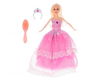 Panenka princezna kloubová 29cm s doplňky 3barvy v krabičce