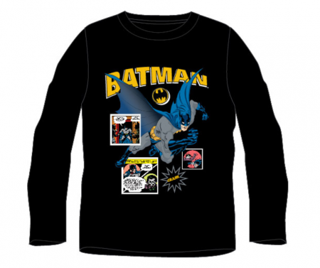 Chlapecké tričko dlouhý rukáv Batman černé 134 cm