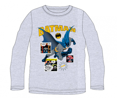 Chlapecké tričko dlouhý rukáv Batman šedé 128 cm