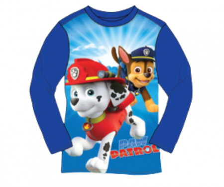 Chlapecké tričko dl. rukáv Paw Patrol modré 104 cm