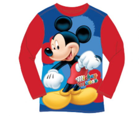 Chlapecké tričko dl. rukáv Mickey červené 116 cm