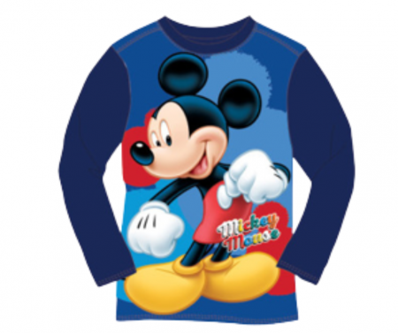 Chlapecké tričko dl. rukáv modré Mickey 110 cm