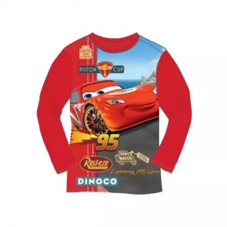 Dětské tričko dlouhý rukáv červené Cars 116 cm