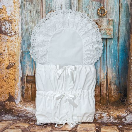 ESITO (handmade) Zavinovačka klasická obdélníková 3 kanýry - bílá / 112 x 38 cm Barva: Bílá, Velikost: 112 x 38 cm ESZAVKLAOBD3KBM