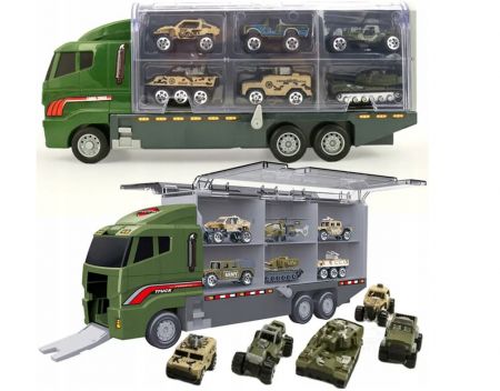 Kamari Vojenský nákladní automobil/transportér + 6 aut