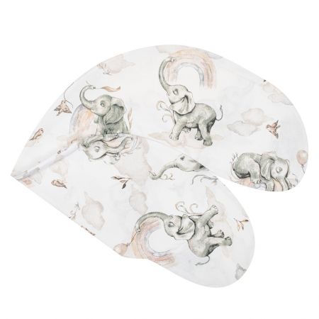 NEW BABY Povlak na kojící polštář New Baby Sloníci bílo-šedý