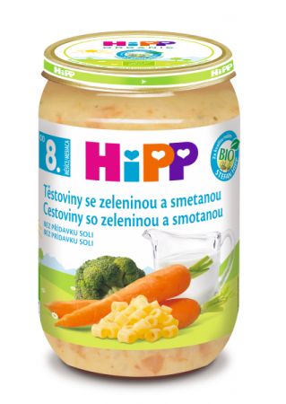 HIPP HiPP BIO Těstoviny se zeleninou a smetanou od 8. měsíce, 220 g