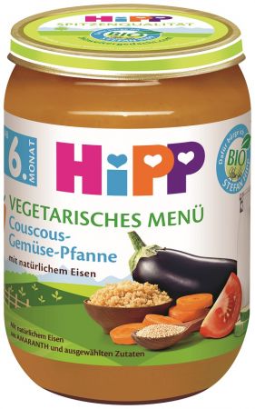 HIPP HiPP BIO Kuskus se zeleninou - vegetariánské menu od 6. měsíce, 190 g