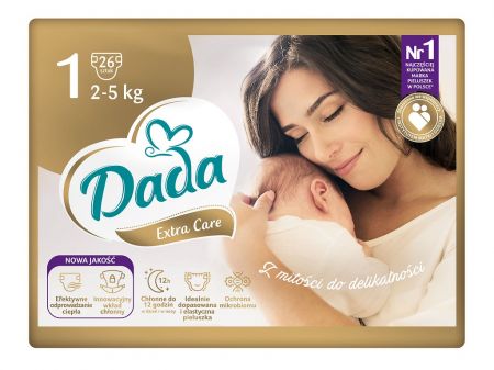 DADA DADA Extra Care Pleny jednorázové 1 Newborn (2-5 kg) 26 ks