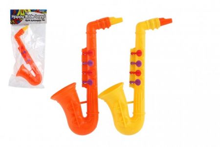 Teddies Saxofon plast 24cm 2 barvy v sáčku