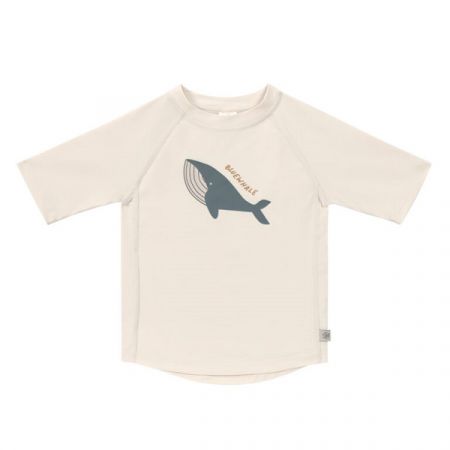 LÄSSIG tričko SHORT SLEEVE RASHGUARD Whale Milky 13-18m