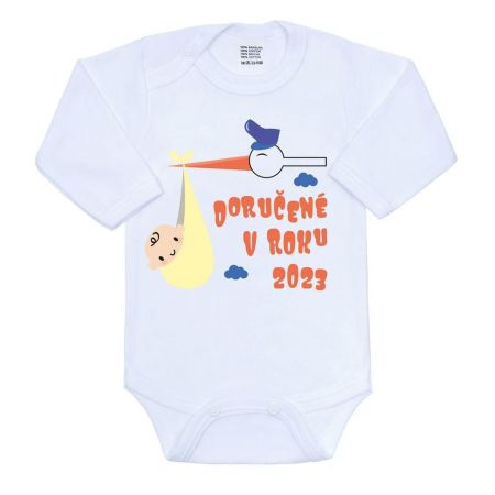 Body s potiskem New Baby Doručené v roku 2023 Bílá 74 (6-9m)