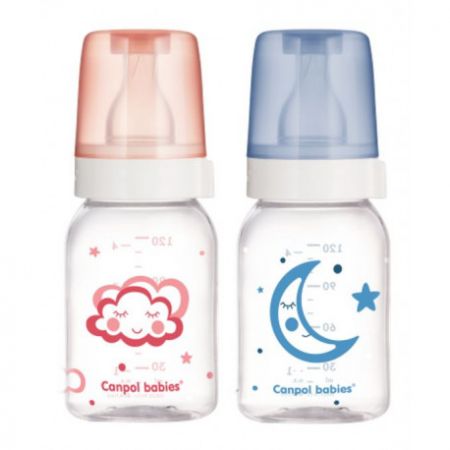 Canpol babies Lahev skleněná s úzkým hrdlem NIGHT DREAMS 120ml