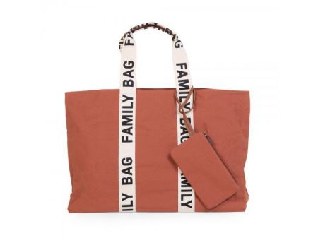 Childhome Cestovní taška Family Bag Canvas-Terracotta