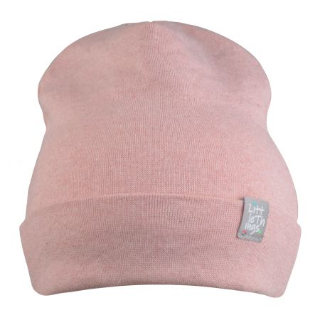 růžová čepice z recyklované bavlny - 6-9kg